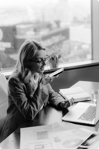 Person working at desk